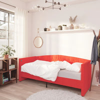 Thumbnail for Tagesbett mit Matratze USB Weinrot Samt 90x200 cm