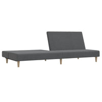 Thumbnail for Schlafsofa 2-Sitzer mit Fußhocker Hellgrau Stoff