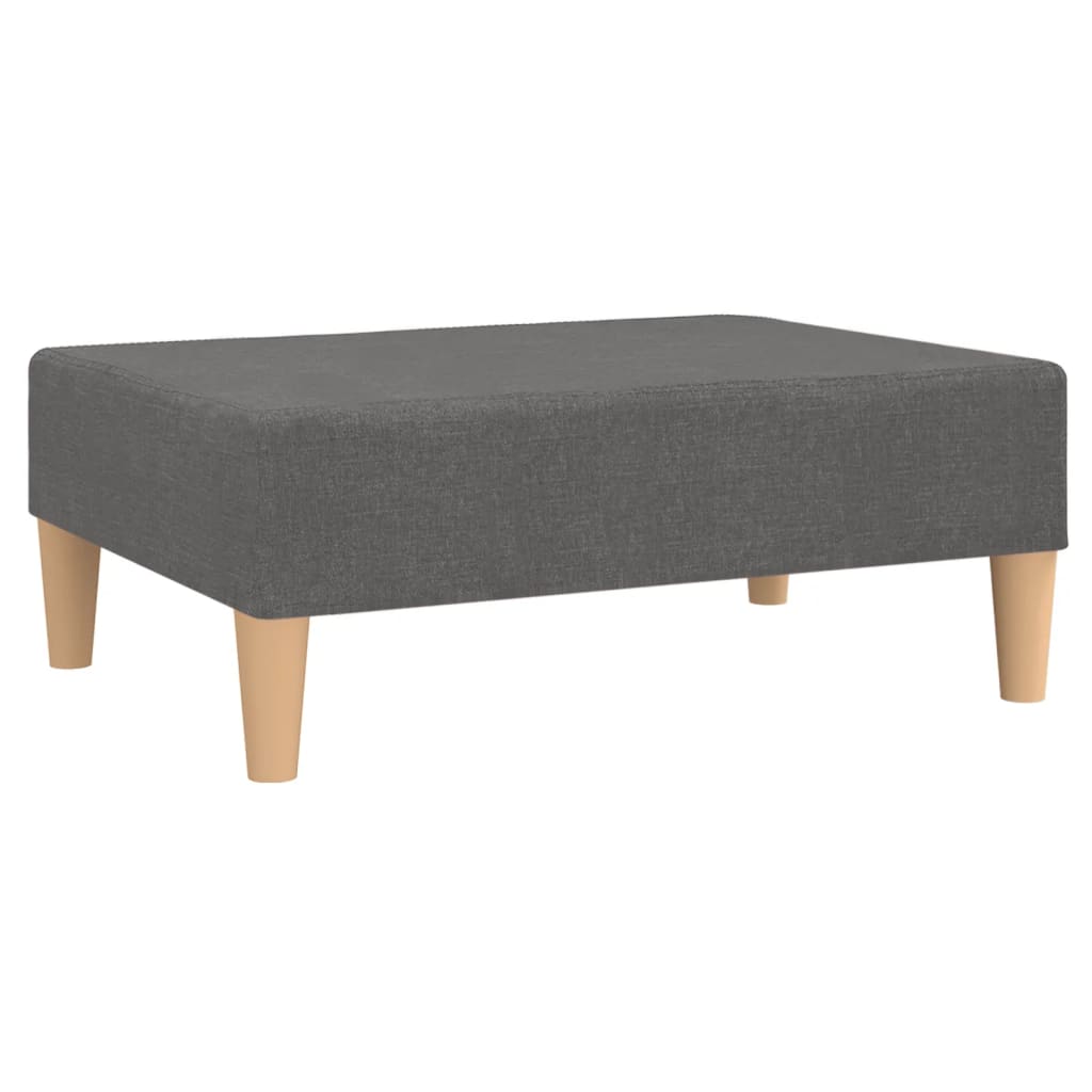 Schlafsofa 2-Sitzer mit Fußhocker Hellgrau Stoff