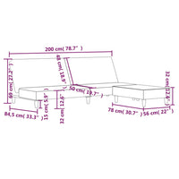 Thumbnail for Schlafsofa 2-Sitzer mit Fußhocker Schwarz Stoff