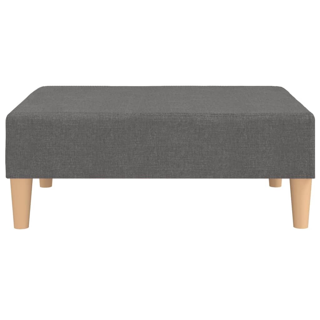 Schlafsofa 2-Sitzer mit Fußhocker Hellgrau Stoff