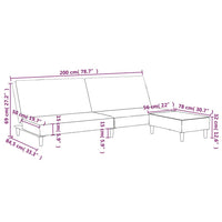 Thumbnail for Schlafsofa 2-Sitzer mit Fußhocker Dunkelgrün Samt