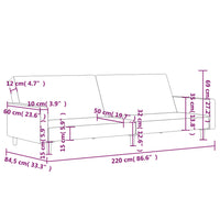 Thumbnail for Schlafsofa 2-Sitzer mit Fußhocker Gelb Samt