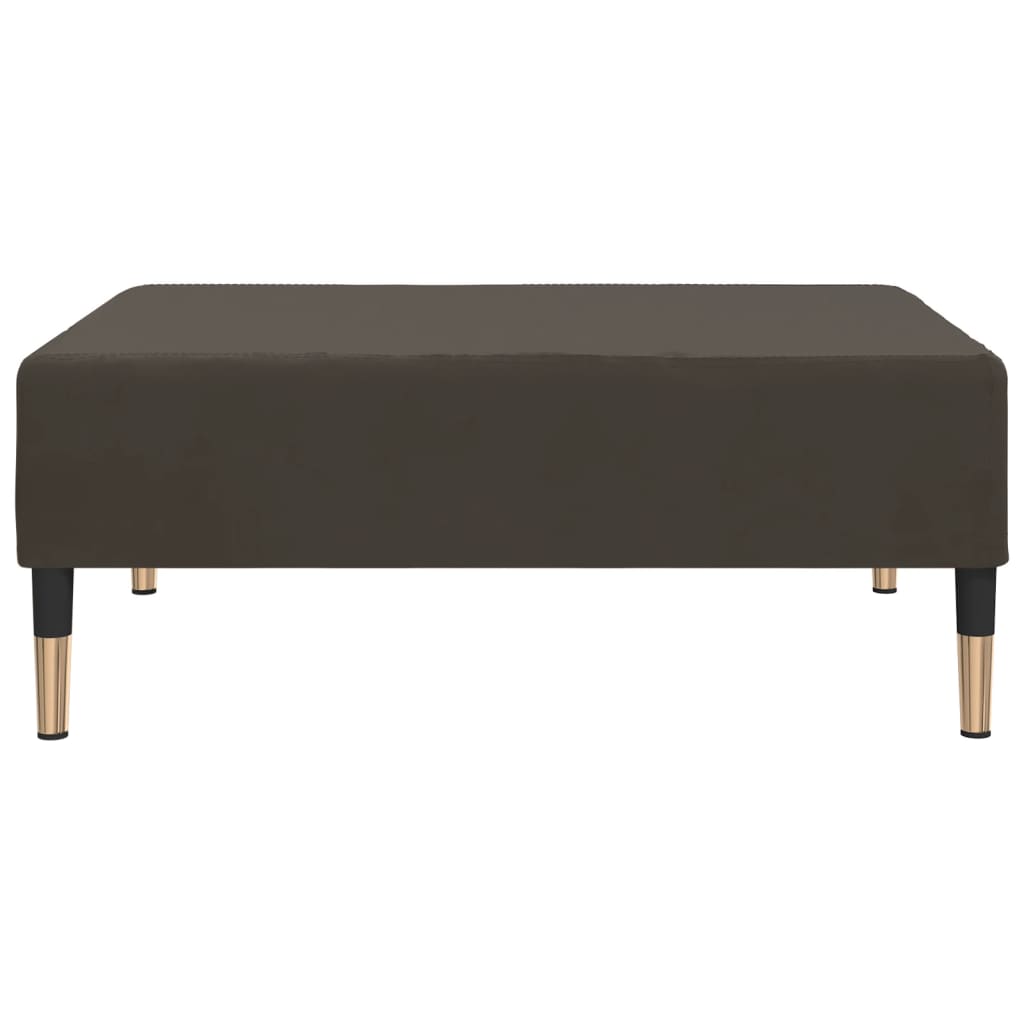 Schlafsofa 2-Sitzer mit Hocker Dunkelgrau Samt