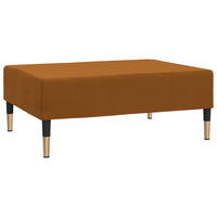 Thumbnail for Schlafsofa 2-Sitzer mit Hocker Braun Samt