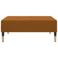 Thumbnail for Schlafsofa 2-Sitzer mit Hocker Braun Samt