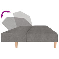Thumbnail for Schlafsofa 2-Sitzer mit Fußhocker Hellgrau Stoff