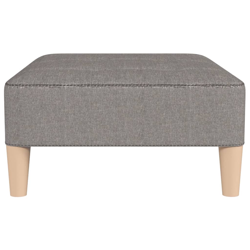 Schlafsofa 2-Sitzer mit Fußhocker Hellgrau Stoff