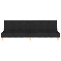 Thumbnail for Schlafsofa 2-Sitzer mit Fußhocker Schwarz Stoff