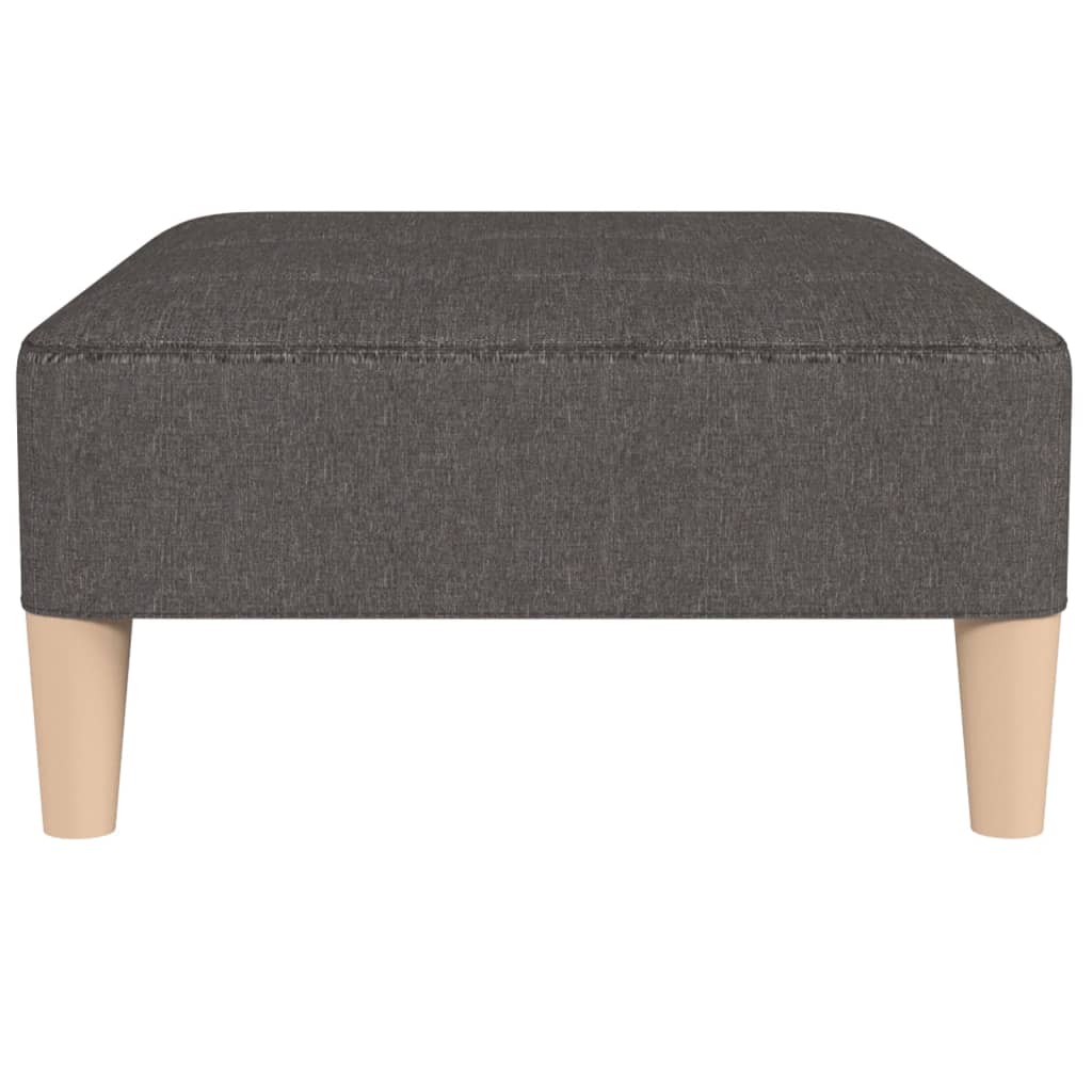 Schlafsofa 2-Sitzer mit Fußhocker Dunkelgrau Stoff