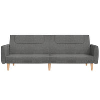 Thumbnail for Schlafsofa 2-Sitzer mit Fußhocker Hellgrau Stoff