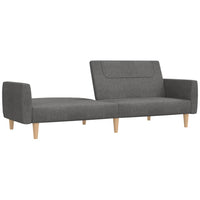 Thumbnail for Schlafsofa 2-Sitzer mit Fußhocker Hellgrau Stoff