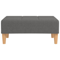 Thumbnail for Schlafsofa 2-Sitzer mit 2 Kissen & Hocker Hellgrau Stoff