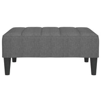 Thumbnail for Schlafsofa 2-Sitzer mit 2 Kissen & Hocker Hellgrau Stoff