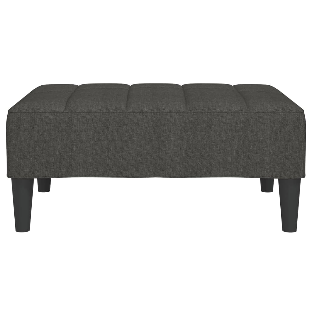 Schlafsofa 2-Sitzer mit 2 Kissen & Hocker Dunkelgrau Stoff