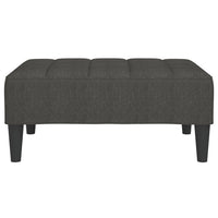 Thumbnail for Schlafsofa 2-Sitzer mit 2 Kissen & Hocker Dunkelgrau Stoff