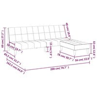 Thumbnail for Schlafsofa 2-Sitzer mit Hocker Blau Samt