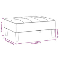 Thumbnail for Schlafsofa 2-Sitzer mit 2 Kissen & Hocker Hellgrün Samt