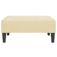 Thumbnail for Schlafsofa 2-Sitzer mit 2 Kissen & Hocker Creme Samt