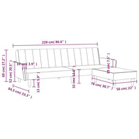 Thumbnail for Schlafsofa 2-Sitzer mit Hocker Braun Samt