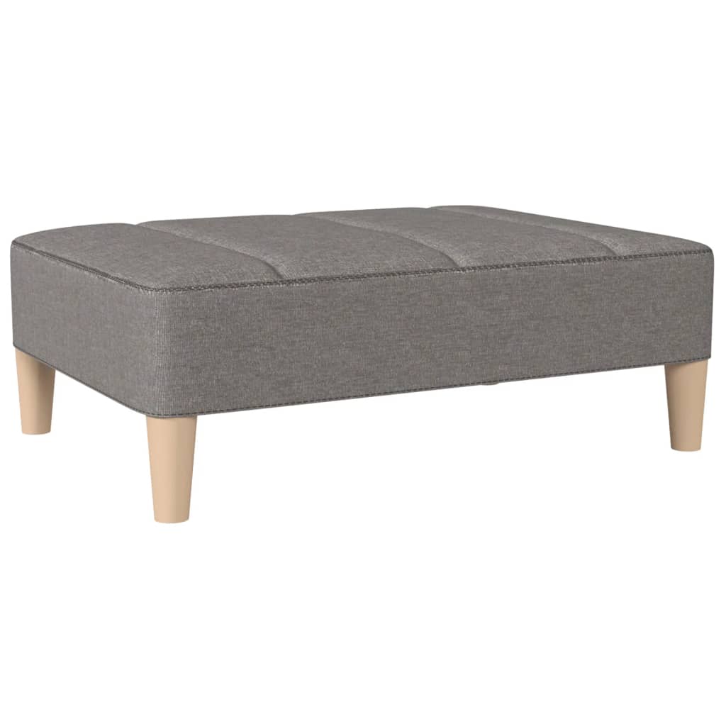 Schlafsofa 2-Sitzer mit Hocker Hellgrau Stoff