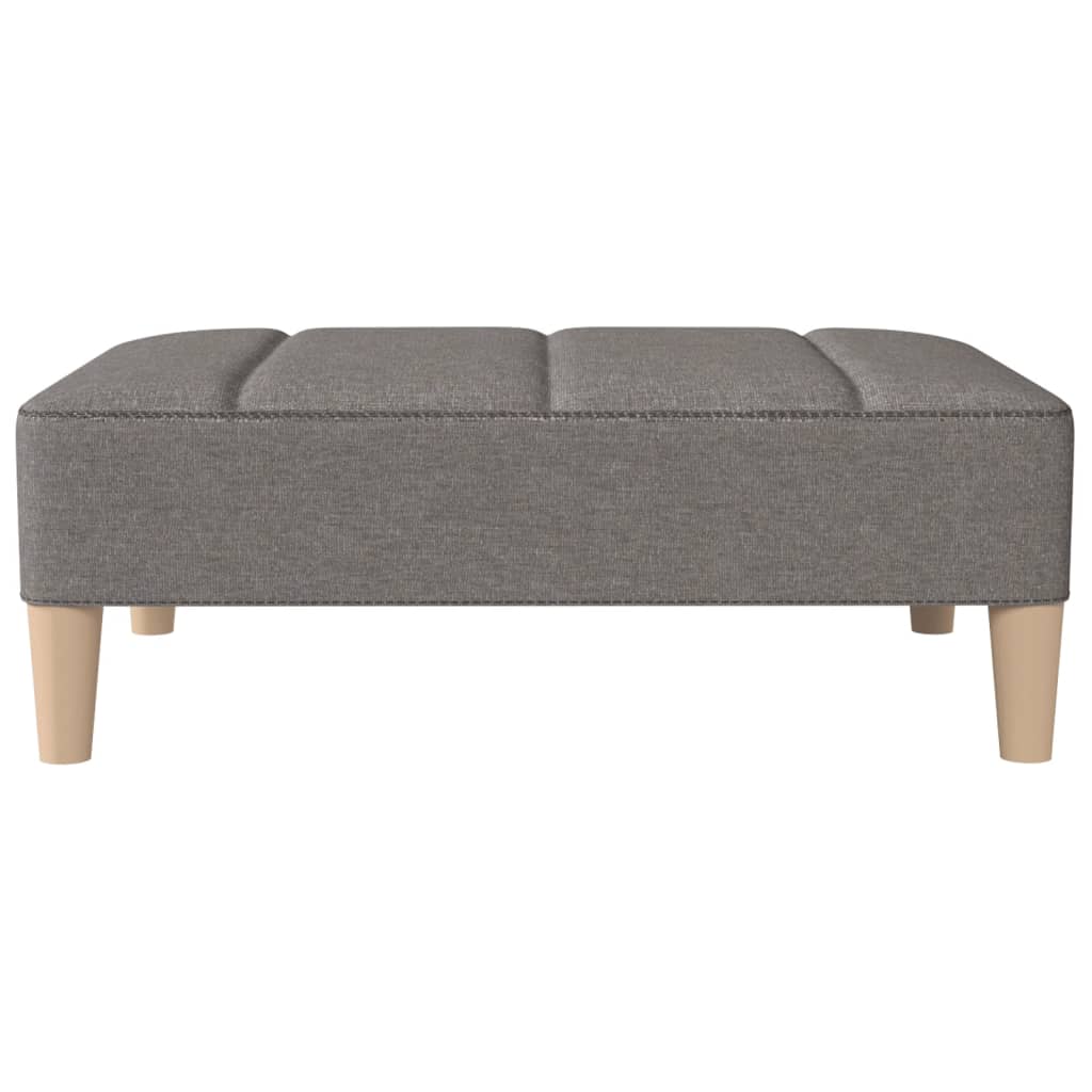 Schlafsofa 2-Sitzer mit Hocker Hellgrau Stoff