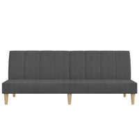 Thumbnail for Schlafsofa 2-Sitzer mit Hocker Dunkelgrau Stoff