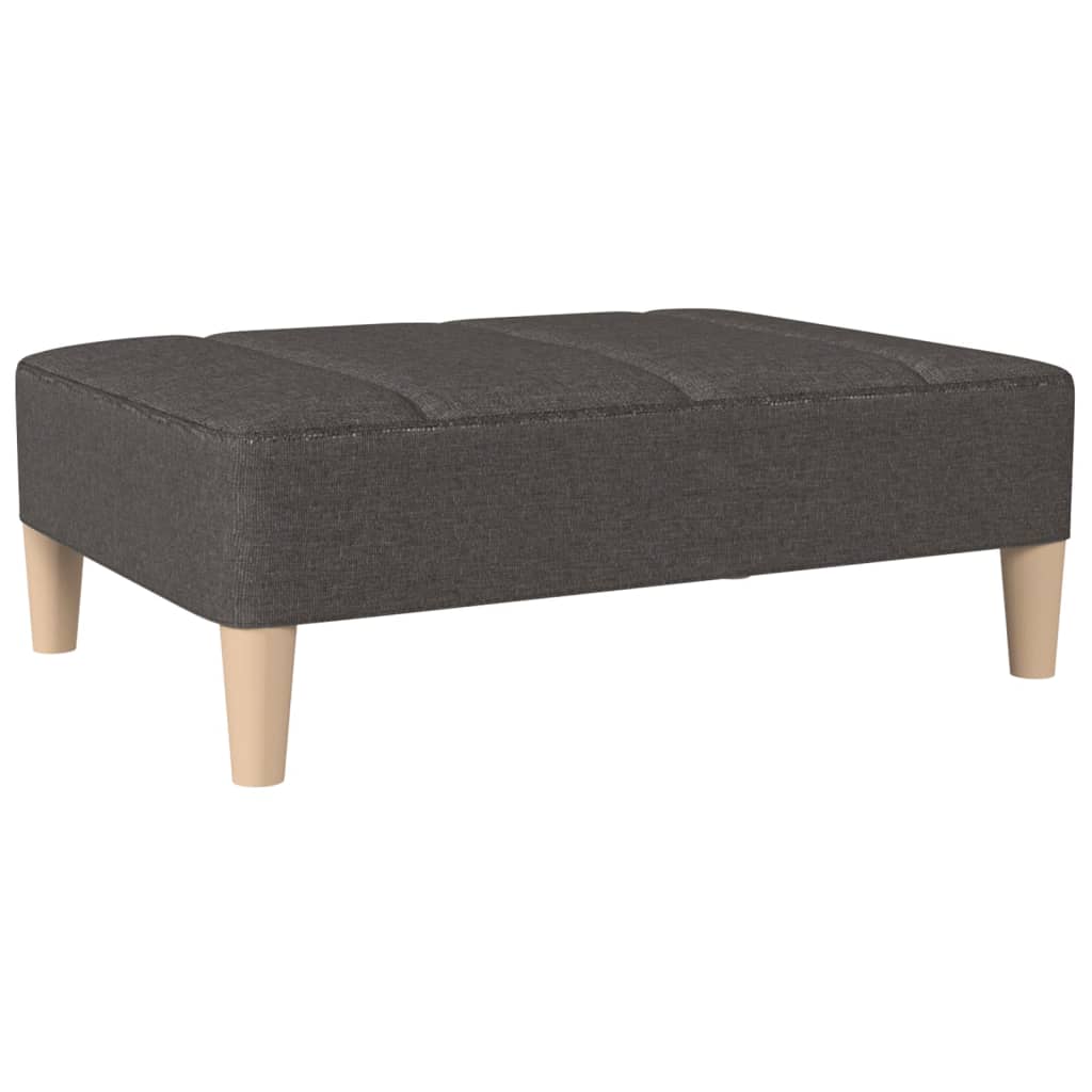 Schlafsofa 2-Sitzer mit Hocker Dunkelgrau Stoff