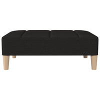 Thumbnail for Schlafsofa 2-Sitzer mit Hocker & Zwei Kissen Schwarz Stoff