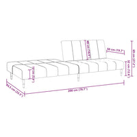 Thumbnail for Schlafsofa 2-Sitzer mit Hocker Braun Samt