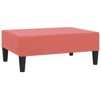 Thumbnail for Schlafsofa 2-Sitzer mit 2 Kissen und Fußhocker Rosa Samt