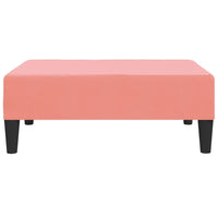 Thumbnail for Schlafsofa 2-Sitzer mit 2 Kissen und Fußhocker Rosa Samt