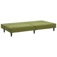 Thumbnail for Schlafsofa 2-Sitzer mit Fußhocker Hellgrün Samt