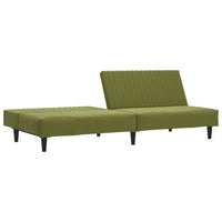 Thumbnail for Schlafsofa 2-Sitzer mit Fußhocker Hellgrün Samt