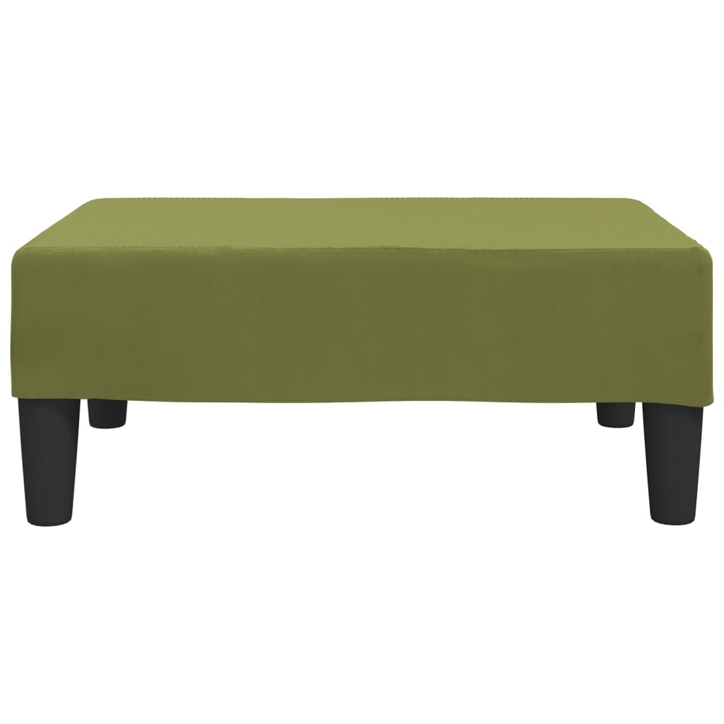 Schlafsofa 2-Sitzer mit Fußhocker Hellgrün Samt