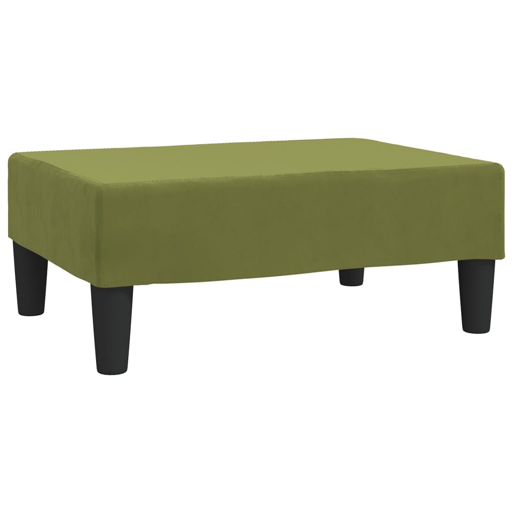 Schlafsofa 2-Sitzer mit Fußhocker Hellgrün Samt
