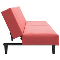Thumbnail for Schlafsofa 2-Sitzer mit Fußhocker Rosa Samt