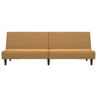 Thumbnail for Schlafsofa 2-Sitzer mit Fußhocker Braun Samt