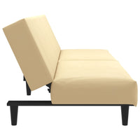 Thumbnail for Schlafsofa 2-Sitzer mit Fußhocker Creme Samt