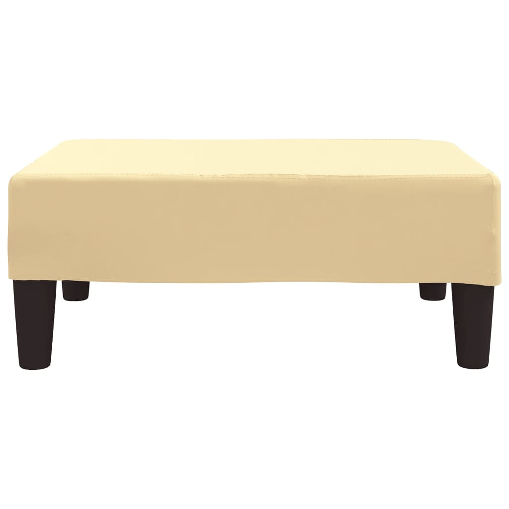 Schlafsofa 2-Sitzer mit Fußhocker Creme Samt