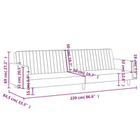 Thumbnail for Schlafsofa 2-Sitzer mit Fußhocker Rosa Samt