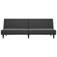 Thumbnail for Schlafsofa 2-Sitzer mit Fußhocker Schwarz Kunstleder