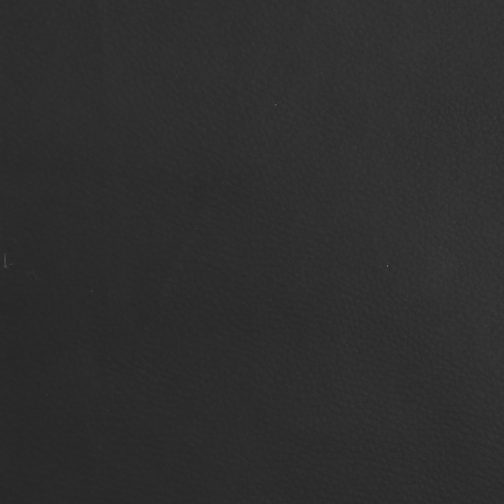 Schlafsofa 2-Sitzer mit Fußhocker Schwarz Kunstleder