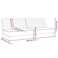 Thumbnail for Schlafsofa 2-Sitzer mit Fußhocker Creme Kunstleder