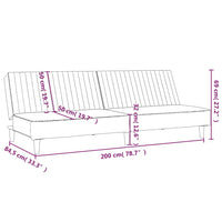 Thumbnail for Schlafsofa 2-Sitzer mit Fußhocker Grau Kunstleder