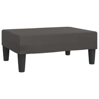 Thumbnail for Schlafsofa 2-Sitzer mit Fußhocker Grau Kunstleder