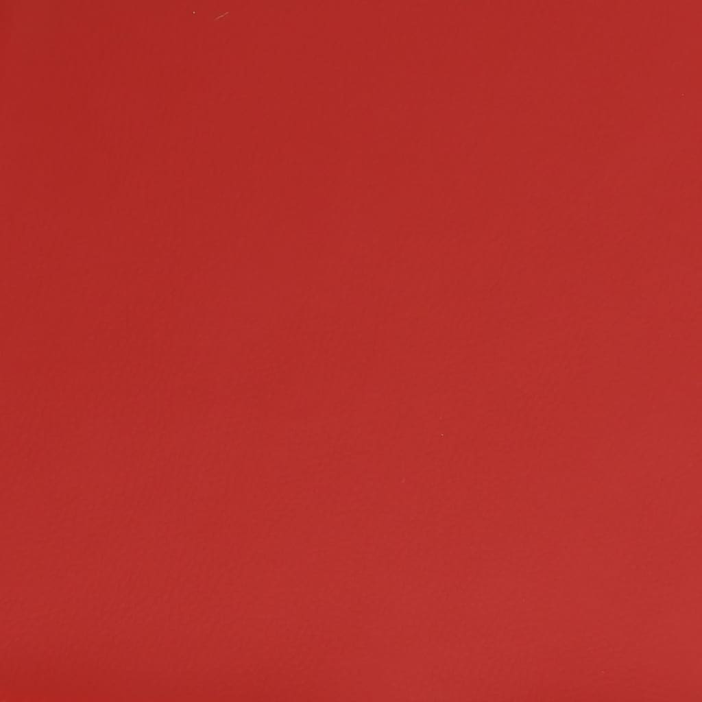 Schlafsofa 2-Sitzer mit Fußhocker Weinrot Kunstleder