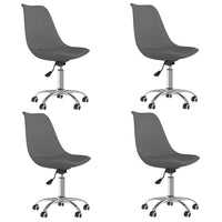 Thumbnail for Esszimmerstühle 4 Stk. Drehbar Dunkelgrau Stoff