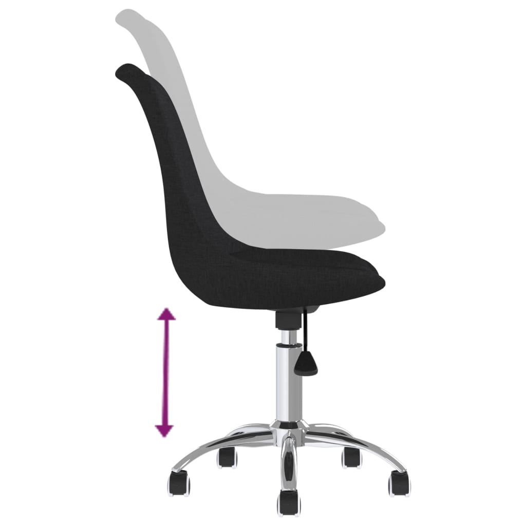 Esszimmerstühle 4 Stk. Drehbar Schwarz Stoff