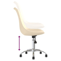 Thumbnail for Esszimmerstühle 4 Stk. Drehbar Creme Stoff